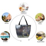 Yanfind Shopping Bag for Ladies Flower Plant Sprout Bud Pollen Light Osijek Croatia Tree Reusable Multipurpose Heavy Duty Grocery Bag for Outdoors.