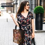 Yanfind Shopping Bag for Ladies Above Session From Party Brazil Lights Bird's Aerial Shot Reusable Multipurpose Heavy Duty Grocery Bag for Outdoors.