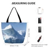 Yanfind Shopping Bag for Ladies Snow Iceberg Greenland Ilulissat Polar Arctic Ocean Sea Glacial Lake Reusable Multipurpose Heavy Duty Grocery Bag for Outdoors.