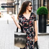 Yanfind Shopping Bag for Ladies Fog Holbav Romania Forest Tree Outdoors Mist Landscape Cloud Wood Evergreen Cloudy Reusable Multipurpose Heavy Duty Grocery Bag for Outdoors.
