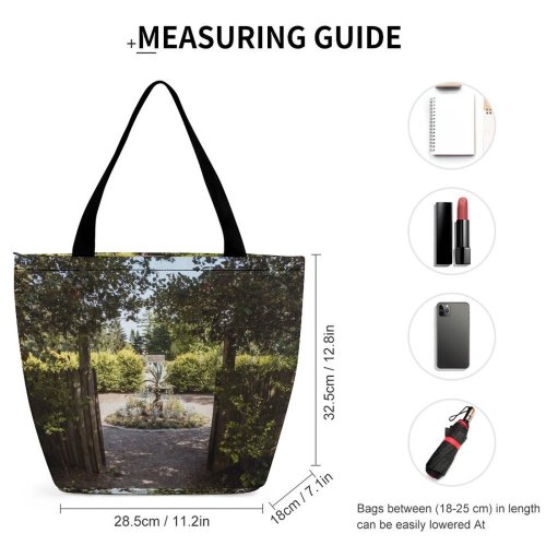 Yanfind Shopping Bag for Ladies Garden Outdoors Arbour Dundurn Castle Hamilton Porch Patio Road Flower Plants Reusable Multipurpose Heavy Duty Grocery Bag for Outdoors.