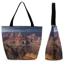 Yanfind Shopping Bag for Ladies Grand Canyon Arizona Desert River Clouds Cloud Landscape Stone Reusable Multipurpose Heavy Duty Grocery Bag for Outdoors.