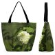 Yanfind Shopping Bag for Ladies Flower Leaves Light Flowering Plant Petal Leaf Botany Hydrangeaceae Viburnum Hydrangea Reusable Multipurpose Heavy Duty Grocery Bag for Outdoors.