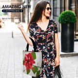 Yanfind Shopping Bag for Ladies Flower Plant Pollen Rose Hibiscus Indore Madhya Pradesh India Itzstoryteller Reusable Multipurpose Heavy Duty Grocery Bag for Outdoors.