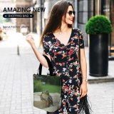 Yanfind Shopping Bag for Ladies Frog TRUE Amphibian Toad Bullfrog Terrestrial Wildlife Adaptation Reusable Multipurpose Heavy Duty Grocery Bag for Outdoors.