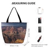Yanfind Shopping Bag for Ladies Grand Canyon Arizona Desert River Clouds Cloud Landscape Stone Reusable Multipurpose Heavy Duty Grocery Bag for Outdoors.