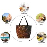 Yanfind Shopping Bag for Ladies Party Year Festa Ano Novo Light Fireworks Diwali Year's Eve Technology Event Reusable Multipurpose Heavy Duty Grocery Bag for Outdoors.