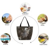 Yanfind Shopping Bag for Ladies Flower Plant Butterfly Birds Invertebrate Insect Petal Grey Pollen Monarch Reusable Multipurpose Heavy Duty Grocery Bag for Outdoors.