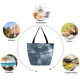 Yanfind Shopping Bag for Ladies Cube Cubes Cool Winter Isbiter Isbit Texture Transparent Reusable Multipurpose Heavy Duty Grocery Bag for Outdoors.