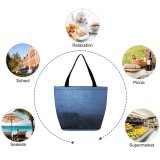 Yanfind Shopping Bag for Ladies Glass Gloomy Drop Window Raining Drops Reusable Multipurpose Heavy Duty Grocery Bag for Outdoors.