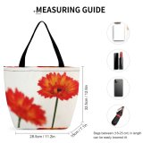 Yanfind Shopping Bag for Ladies Flower Flowers Fake Nice Smell Leafs Flowering Plant Barberton Daisy Gerbera Petal Reusable Multipurpose Heavy Duty Grocery Bag for Outdoors.
