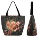 Yanfind Shopping Bag for Ladies Fungus Plant Insect Invertebrate Flower Petal Butterfly Geranium Anther Butterfly Flower Reusable Multipurpose Heavy Duty Grocery Bag for Outdoors.