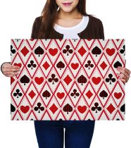 yanfind A2 - Playing Cards Hearts Spades Art Print 59.4 X 42 cm 280gsm satin gloss photo paper