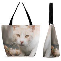 Yanfind Shopping Bag for Ladies Young Pet Funny Kitten Portrait Curiosity Cute Little Staring Sit Cat Eye_004 Reusable Multipurpose Heavy Duty Grocery Bag for Outdoors.