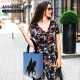 Yanfind Shopping Bag for Ladies Horse Monument Budapest Silhouette Equestrian Sky Hungary Europe Stock Reusable Multipurpose Heavy Duty Grocery Bag for Outdoors.
