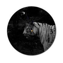 yanfind Fashion PVC Wall Clock Attentive Blurred Bw Carnivore Chordate Concentrate Dangerous Dark Darkness Dusk Evening Fauna Mute Suitable Kitchen Bedroom Decorate Living Room