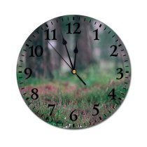 yanfind Fashion PVC Wall Clock Bloom Blurred Botany Branch Deciduous Delicate Flora Floral Flower Foliage Forest Mute Suitable Kitchen Bedroom Decorate Living Room