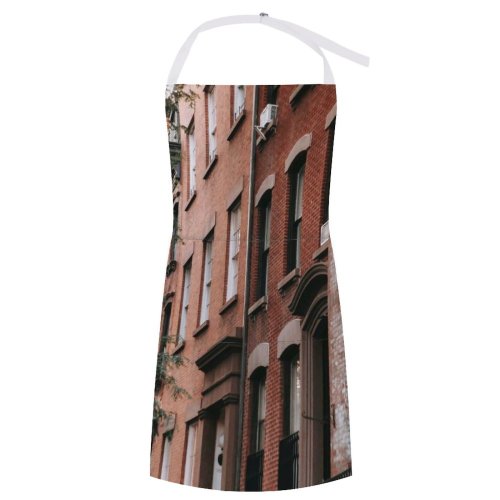 yanfind Custom aprons Aged Apartment Arched Architecture Brick Building City Construction Contemporary Creative Damage Daylight white white-style1 70×80cm
