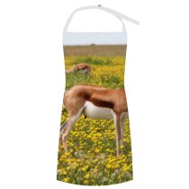 yanfind Custom aprons 4k Antelopes Bloom Desktop Flora Flowers Horns Meadow Springbok Wildlife white white-style1 70×80cm