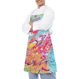 yanfind Custom aprons Art Texture Abstract Design Creativity Decoration Rainbow Artistic Stain Acrylic Impression white white-style1 70×80cm