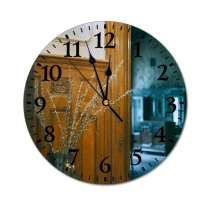 yanfind Fashion PVC Wall Clock Aged Apartment Classic Decor Decoration Design Door Doorway Dry Dwell Entrance Estate Mute Suitable Kitchen Bedroom Decorate Living Room