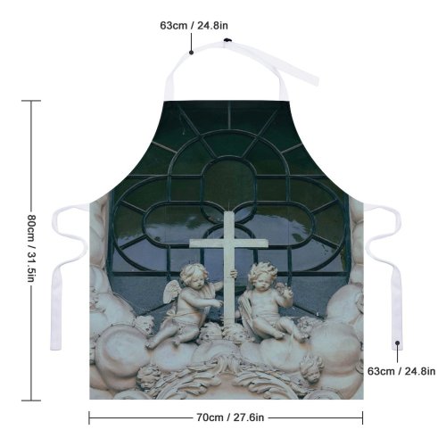 yanfind Custom aprons Aged Angel Architecture Attract Building Carve Cathedral Catholic Chapel Church Classic white white-style1 70×80cm