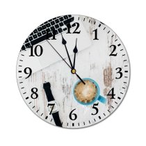 yanfind Fashion PVC Wall Clock Architect Home Busy Camera Concept Creative Design Designer Desk Door Family Interior Mute Suitable Kitchen Bedroom Decorate Living Room