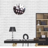 yanfind Fashion PVC Wall Clock Accommodation Apartment Architecture Attic Building Chimney City Cloudless Community Construction Countryside Design Mute Suitable Kitchen Bedroom Decorate Living Room