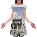 yanfind Custom aprons Aged Ancient Architecture Art Atmosphere Building Celsus City Cloudy Column Space white white-style1 70×80cm