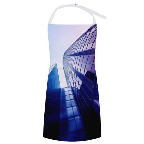 yanfind Custom aprons Abstract Architectural Design Architecture Building City Cityscape Clouds Contemporary Downtown Exterior Facade white white-style1 70×80cm