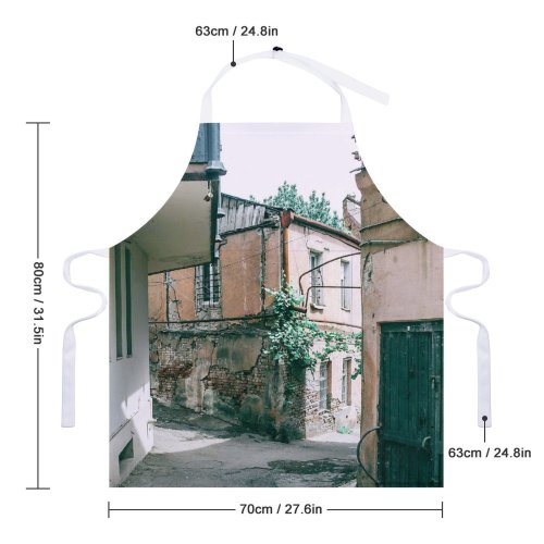yanfind Custom aprons Accommodation Aged Alley Apartment Architecture Area Block Building City Complex Construction Daytime white white-style1 70×80cm