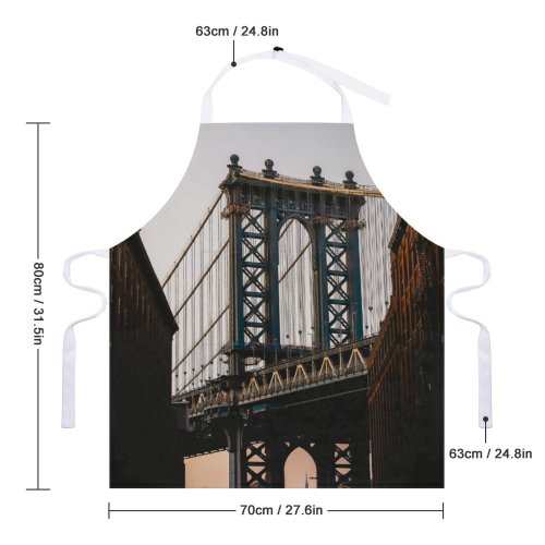 yanfind Custom aprons Aged America Arched Architecture Brooklyn Building Bust City Cloudless Construction Space white white-style1 70×80cm