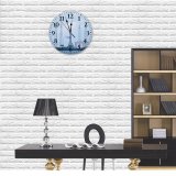 yanfind Fashion PVC Wall Clock Architecture Building Daylight Electricity Energy Industrial Plant Landscape Metal Outdoors Sea Mute Suitable Kitchen Bedroom Decorate Living Room