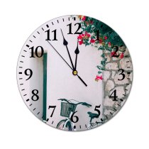 yanfind Fashion PVC Wall Clock Architecture Bicycle Bike Bloom Botany Building Bush Cement City Construction Cycle Mute Suitable Kitchen Bedroom Decorate Living Room