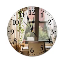 yanfind Fashion PVC Wall Clock Armchair Climbing Comfort Cozy Creative Creeping Curtain Decor Decoration Design Device Mute Suitable Kitchen Bedroom Decorate Living Room