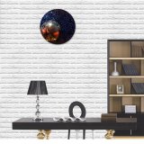 yanfind Fashion PVC Wall Clock Ball Dark Design Disco Discotheque Glass Illuminated Lights Luminescence Reflections Round Shining Mute Suitable Kitchen Bedroom Decorate Living Room