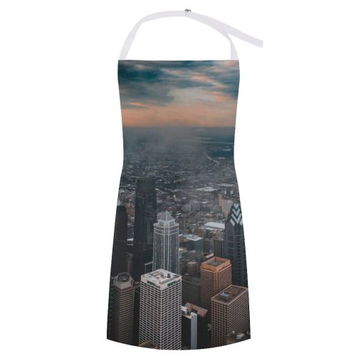 yanfind Custom aprons Accommodation Aerial America Architecture Avenue Center Central Cityscape Commerce Contemporary Development District white white-style1 70×80cm