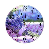 yanfind Fashion PVC Wall Clock Aroma Aromatherapy Aromatic Basket Beautiful Blooming Blossoms Bouquet Colorful Field Flowers Mute Suitable Kitchen Bedroom Decorate Living Room