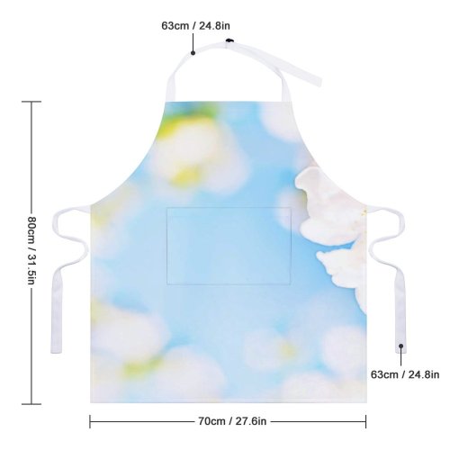 yanfind Custom aprons Flower Spring Bloom Soft Abstract white white-style1 70×80cm