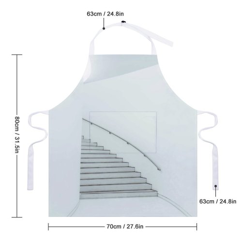 yanfind Custom aprons Abstract Architecture Building Ceiling Classic Construction Contemporary Corridor Creative Curve Design Empty white white-style1 70×80cm