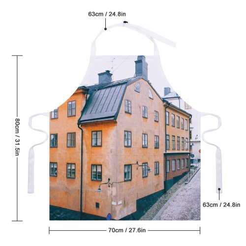 yanfind Custom aprons Accommodation Aged Architecture Area Building City Cloudless Cobblestone Condominium Corner Daylight Daytime white white-style1 70×80cm