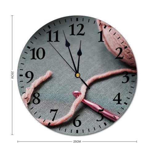 yanfind Fashion PVC Wall Clock Ball Cloth Colorful Comfort Couch Cozy Craft Creative Crochet Decor Design Mute Suitable Kitchen Bedroom Decorate Living Room