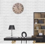 yanfind Fashion PVC Wall Clock Aged Anonymous Architecture Atmosphere Building Church City Construction Space Couple Decorative Mute Suitable Kitchen Bedroom Decorate Living Room