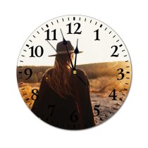 yanfind Fashion PVC Wall Clock Admire Adventure Amazing Anonymous Backlit Coniferous Countryside Enjoy Evening Explore Faceless Female Mute Suitable Kitchen Bedroom Decorate Living Room