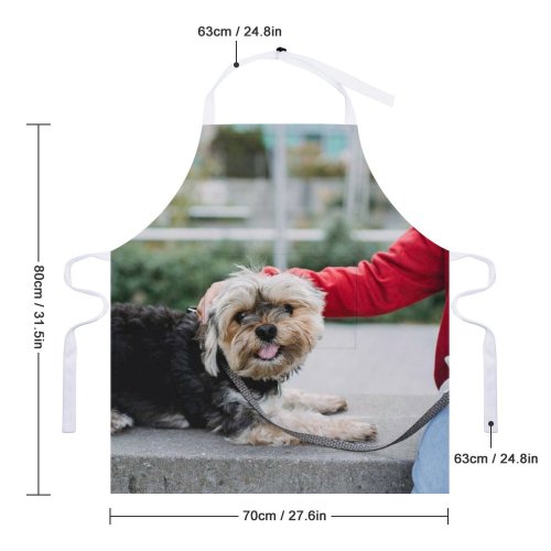 yanfind Custom aprons Adorable Affection Blurred Bonding Boy Caress Casual Cement Charming Child Childhood City white white-style1 70×80cm