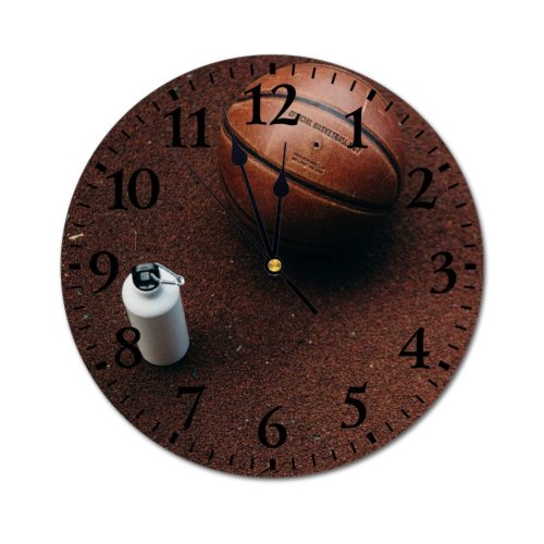 yanfind Fashion PVC Wall Clock Beach Sand Street Dark Texture Abstract Ground Urban Leather Still Recreation Mute Suitable Kitchen Bedroom Decorate Living Room