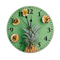 yanfind Fashion PVC Wall Clock Antioxidant Appetizing Arrangement Colorful Delectable Delicious Dessert Diet Eat From Mute Suitable Kitchen Bedroom Decorate Living Room