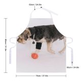 yanfind Custom aprons Active Ball Calm Curious Dog Fluff Friend Friendly Fun Funny white white-style1 70×80cm