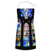 yanfind Custom aprons Art Christianity Church Window Colorful Glass Religion Stained white white-style1 70×80cm