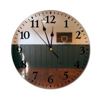yanfind Fashion PVC Wall Clock Architecture Arena Basketball Challenge Club Complex Construction Contemporary Court Empty Endurance Energy Mute Suitable Kitchen Bedroom Decorate Living Room